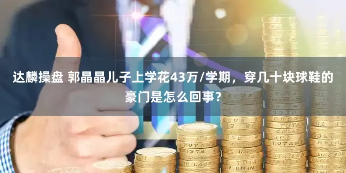 达麟操盘 郭晶晶儿子上学花43万/学期，穿几十块球鞋的豪门是怎么回事？